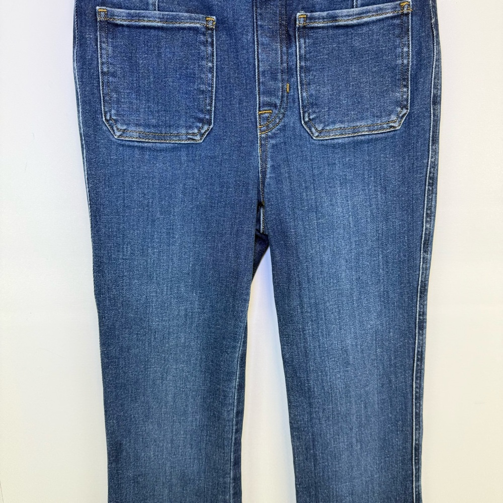 SPANX Flare Jeans with Patch Pockets Authentic Blue XS Tall shape wear Jeans - Picture 6 of 15